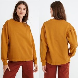 NWT Madewell Rivet & Thread Puff Sleeve Crewneck